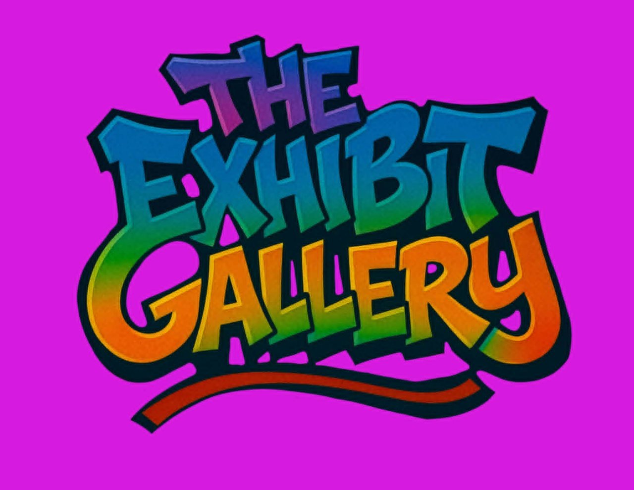 The Exhibit Gallery graffiti logo